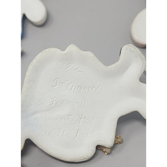 Vintage‎ Hand Made Raggedy Ann/Andy + Gingerbread Man Ceramic Hanging Ornaments - Picture 4 of 8